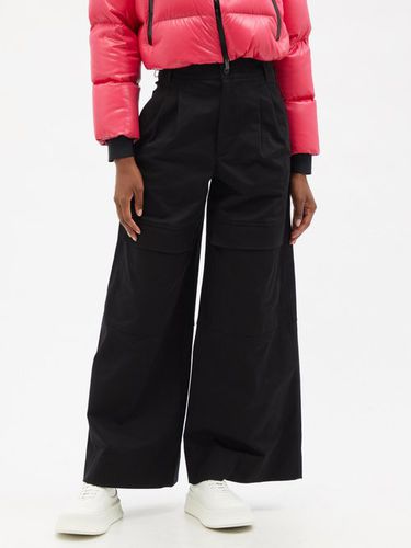 Pantalon ample taille haute en coton - Moncler - Modalova