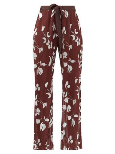 Pantalon plissé à imprimé floral - Halpern - Modalova