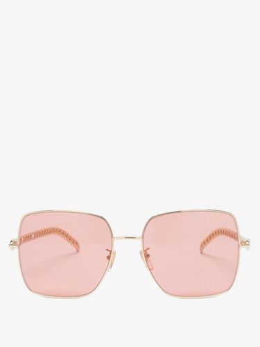 Lunettes de soleil carrées en métal - Gucci Eyewear - Modalova