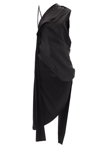 Robe midi drapée asymétrique en satin de soie - Marques'Almeida - Modalova