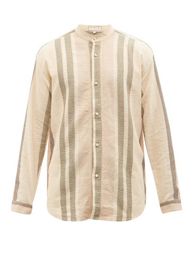 Chemise rayée en coton à col droit Tulum - SMR Days - Modalova