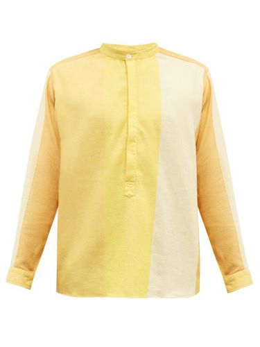 Chemise rayée en coton à col droit - Marrakshi Life - Modalova