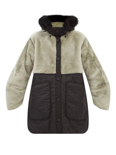Manteau réversible à capuche en shearling et nylon - Marfa Stance - Modalova