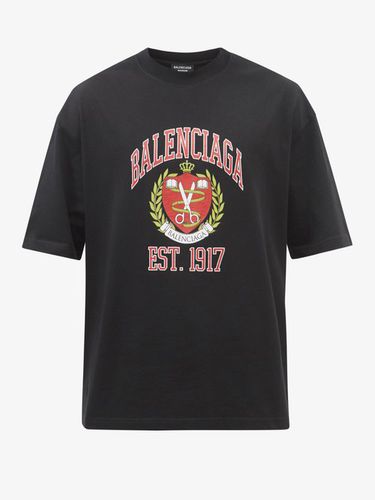 T-shirt en jersey de coton à imprimé logo - Balenciaga - Modalova