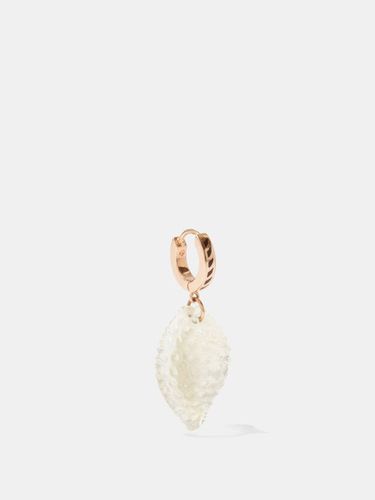 Boucle d'oreille en or rose et quartz Postulata - Dezso - Modalova