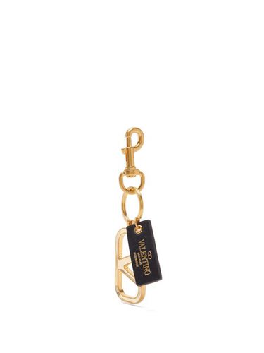 Porte-clés en cuir à plaque V-Logo - Valentino Garavani - Modalova