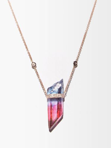 Collier en or 14 carats, diamants et quartz - Jacquie Aiche - Modalova