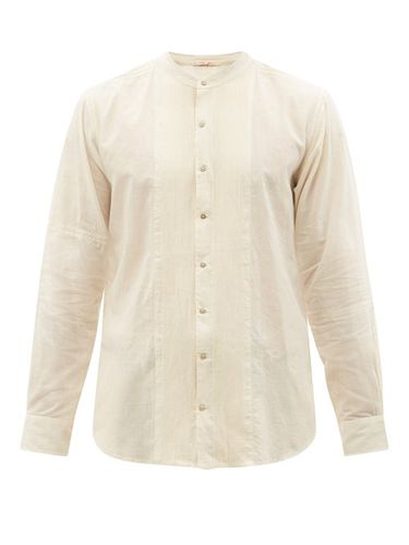 Chemise sans col en coton à plastron - Péro - Modalova