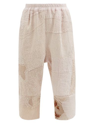Pantalon raccourci patchwork en coton Alain - By Walid - Modalova