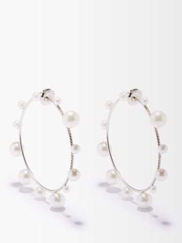 Boucles d'oreilles en or blanc à perles Gumball - Irene Neuwirth - Modalova