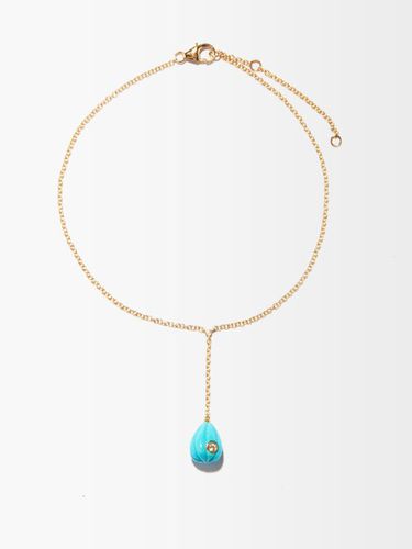 Bracelet de cheville en or, diamants et turquoises - Yvonne Léon - Modalova