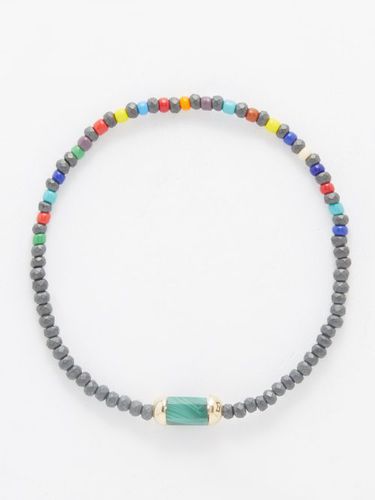 Bracelet en perles en or, hématite et malachite - Luis Morais - Modalova