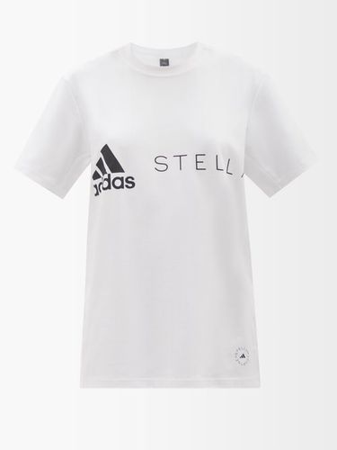 T-shirt en coton mélangé biologique à imprimé logo - Adidas By Stella McCartney - Modalova