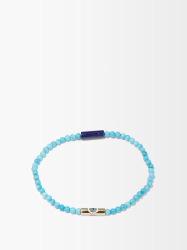 Bracelet perles turquoise et ornement or 14 carats - Luis Morais - Modalova
