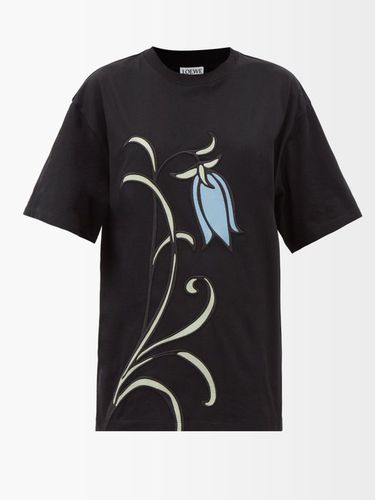 T-shirt en jersey de coton à appliqué floral - Loewe - Modalova