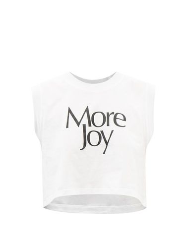 Haut raccourci en coton biologique à imprimé logo - More Joy by Christopher Kane - Modalova