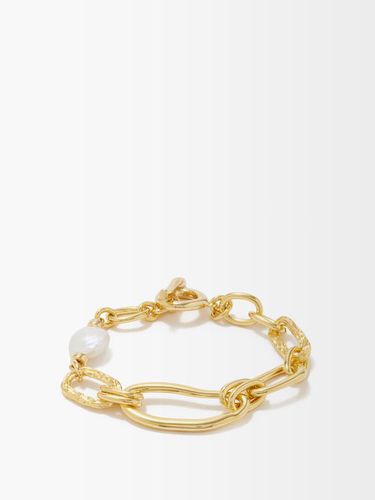 Bracelet chaîne en plaqué or et perles Collage - Lizzie Fortunato - Modalova