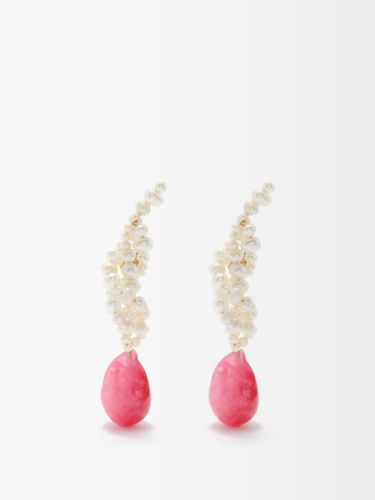 Boucles d'oreilles en plaqué or 14 carats à perles - Completedworks - Modalova