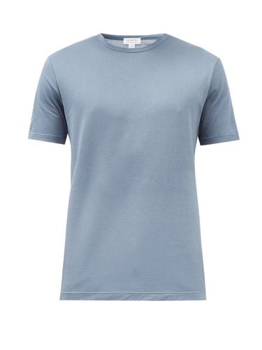 T-shirt en jersey de coton pima à col ras du cou - Sunspel - Modalova