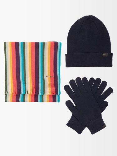 Écharpe, bonnet et gants en laine Artist Stripe - Paul Smith - Modalova