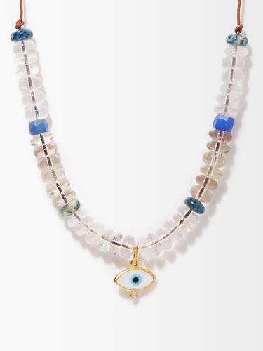 Collier ail grec en or 24 carats, perles et quartz - Musa by Bobbie - Modalova