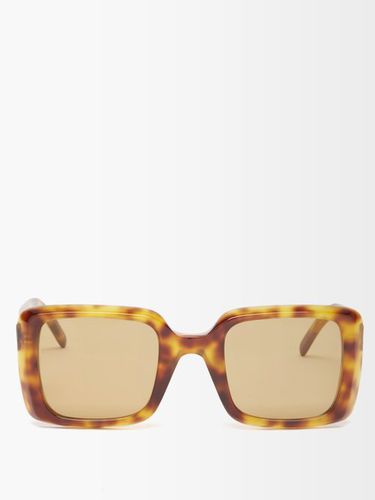 Lunettes de soleil carrées effet écaille de tortue - Saint Laurent Eyewear - Modalova
