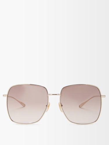 Lunettes de soleil carrées oversize à ornement - Gucci Eyewear - Modalova