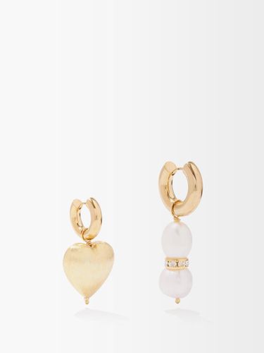 Créoles à charms en plaqué or et perles - Timeless Pearly - Modalova