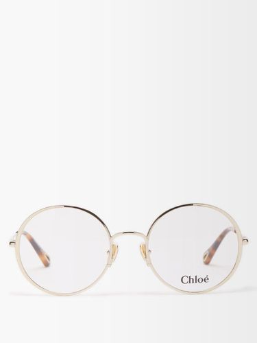 Lunettes rondes en métal - Chloé Eyewear - Modalova