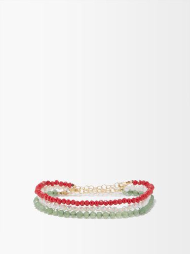 Trio de bracelets en perles, cristaux, aventurines - Hermina Athens - Modalova