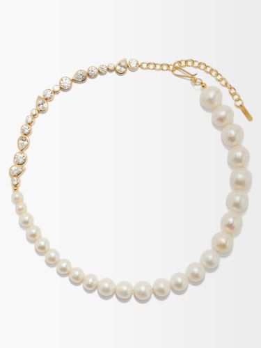 Collier ras de cou en vermeil plaqué or et perles - Completedworks - Modalova