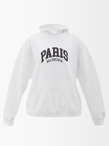 Sweat-shirt à capuche en jersey de coton Paris - Balenciaga - Modalova