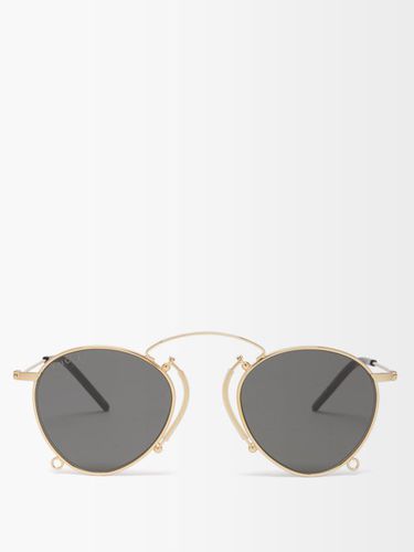 Lunettes de soleil rondes en métal - Gucci Eyewear - Modalova