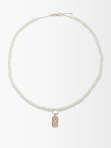 Collier diamants perles 14 carats Evil Eye - Diane Kordas - Modalova