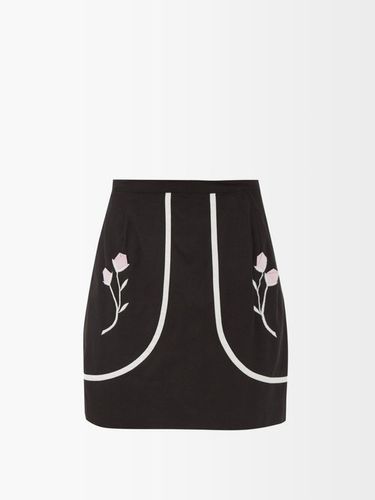 Mini-jupe en coton à broderie fleurie Carter - Batsheva - Modalova