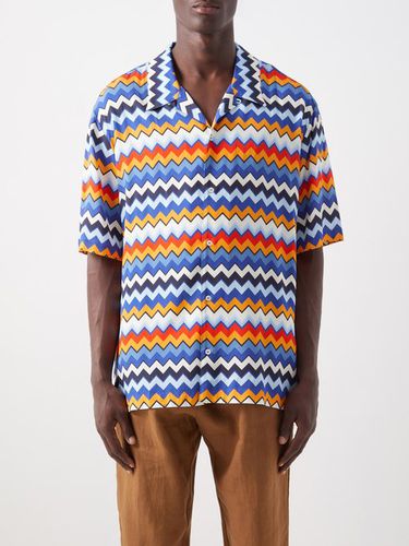 Chemise à col cubain et imprimé zigzag - Missoni Mare - Modalova
