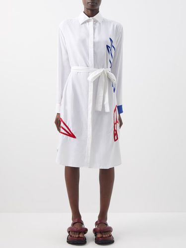 Robe-chemise popeline de coton broderies Semamori - Kilometre Paris - Modalova