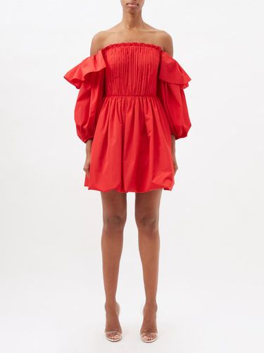 Robe courte en popeline froncée à épaules dénudées - Jason Wu Collection - Modalova