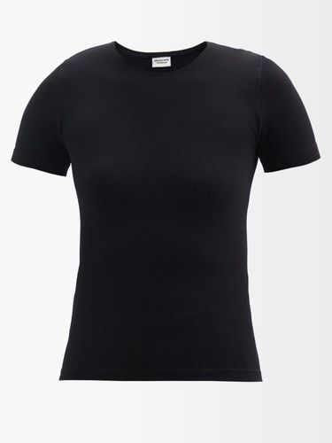 T-shirt en coton côtelé raccourci - Balenciaga - Modalova