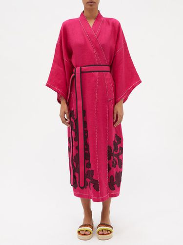 Robe portefeuille en lin à appliqué floral Mitsuko - Vita Kin - Modalova