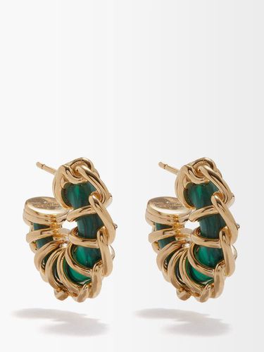 Boucles d'oreilles en argent sterling plaqué or - Bottega Veneta - Modalova