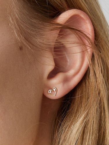 Boucle d'oreille en or 14 carats et diamants - Anissa Kermiche - Modalova