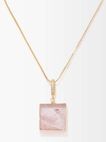 Collier en plaqué or 18 carats et quartz rose - Crystal Haze - Modalova