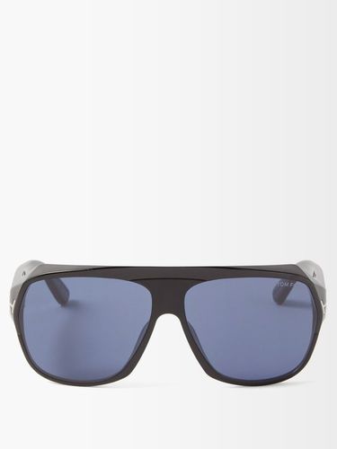 Lunettes de soleil à monture supérieure plate - Tom Ford Eyewear - Modalova