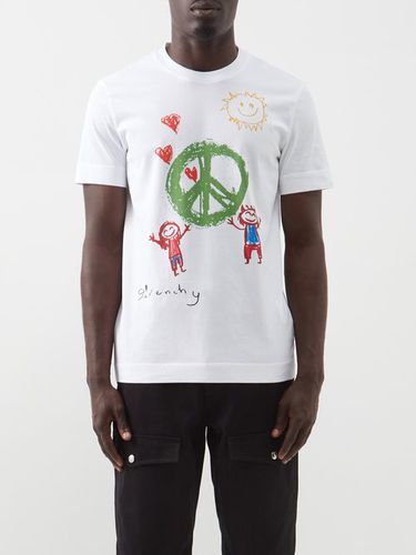 T-shirt en jersey de coton à imprimé paix - Givenchy - Modalova