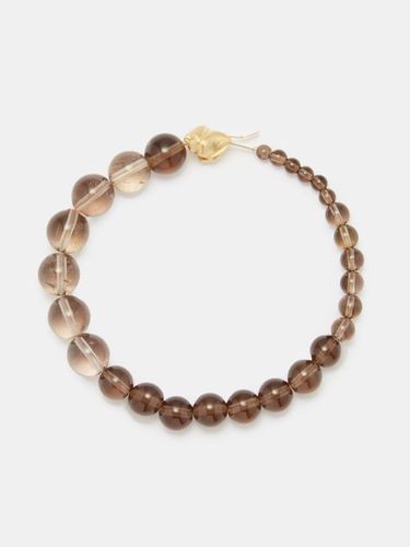 Bracelet plaqué or 14 carats perle et quartz Smoky - Completedworks - Modalova