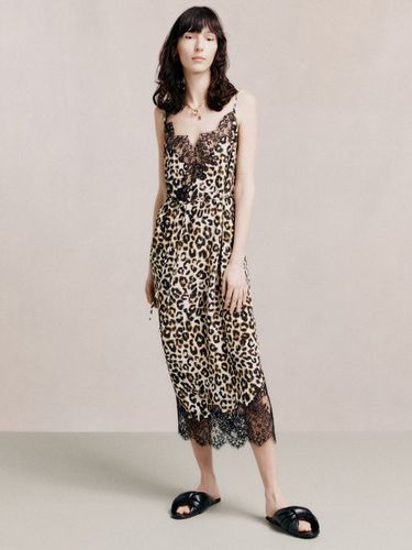 Robe en soie à imprimé léopard Watercolour - Raey - Modalova