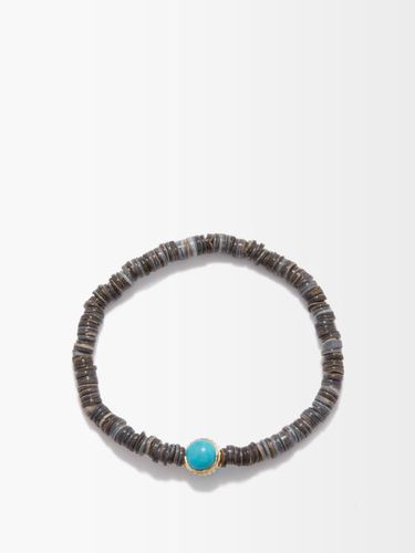 Bracelet perles turquoise et ornement or 14 carats - Luis Morais - Modalova