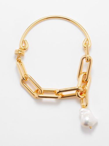 Chaîne de cheville en plaqué or à perle baroque - Timeless Pearly - Modalova
