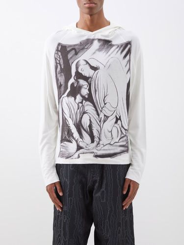 Sweat-shirt à capuche en jersey à imprimé ange - Maximilian Davis - Modalova